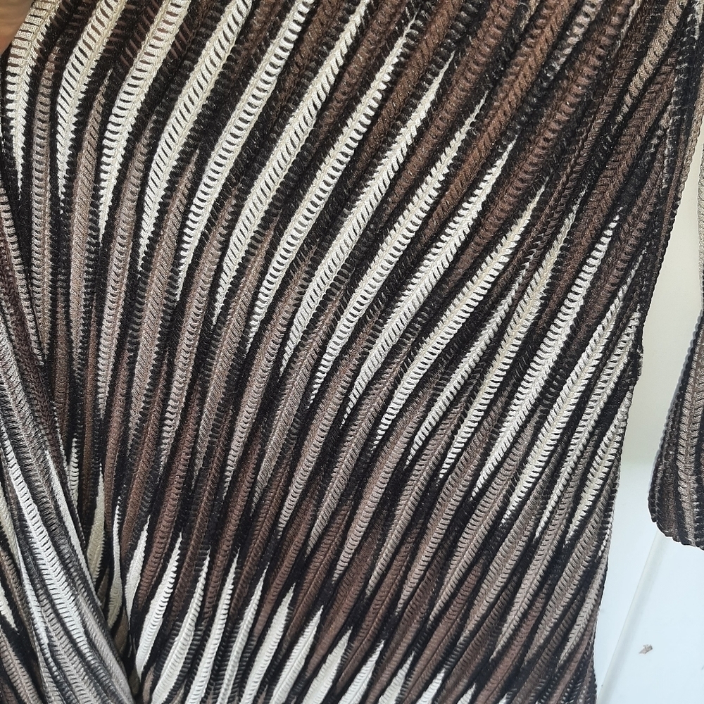Travelers by Chicos Striped Open Cardigan - Picture 5 of 6